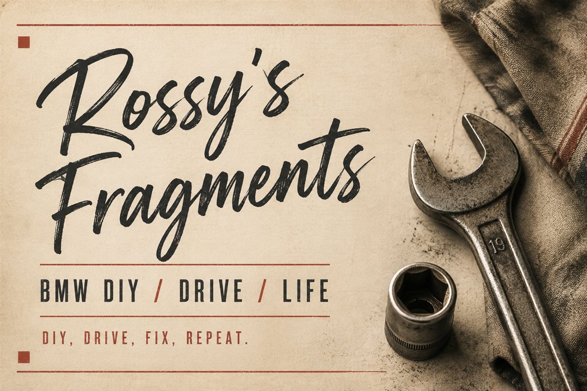 BMW DIY / DRIVE / LIFE — 工具を配したRossy’s Fragmentsのビジュアル